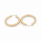 10K Yellow Gold Large Hoop Earrings Miral Jewelry
