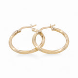10K Yellow Gold Medium Hoop Earrings