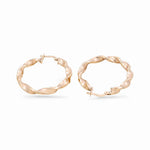 10K Yellow Gold Twisted Hoop Earrings Miral Jewelry