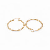 14K Yellow Gold Large Hoop Earrings