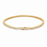 14K Yellow Gold Tennis Bracelet