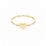 10K Yellow Gold Heart Fashion Women's Ring