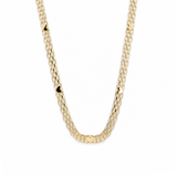14K Yellow Gold Bismarck With Hearts Women's Necklace 18"