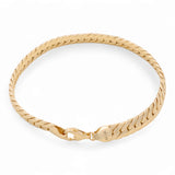 10K  Yellow Gold Miami Herrigbone Women's Bracelet