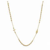 14K Yellow Gold Rosary Women's Necklace 16.5"
