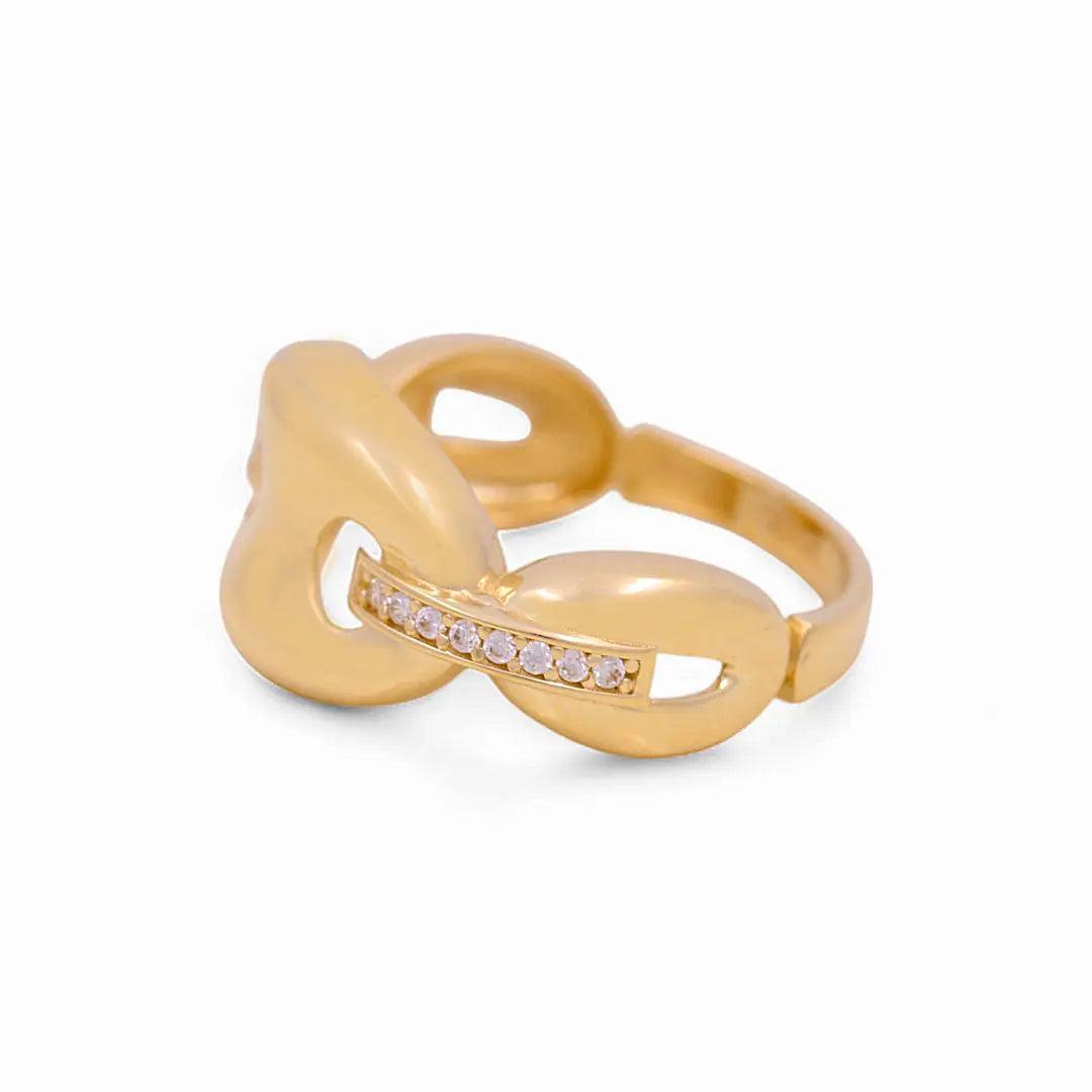14K Yellow Gold  Fashion  with Cz Women's Ring Miral Jewelry