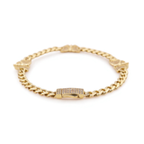 10K Yellow Gold Monaco With Butterfly Bracelet