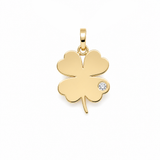 14K Yellow Gold Lucky Trevol Pendant