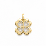 14K Yellow Gold Flower Pendant