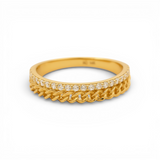 14K Yellow Gold With Cz Fashion Women's Ring