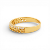 14K Yellow Gold With Cz Fashion Women's Ring