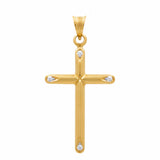 10K  Yellow Gold  Curb Chain 24" and 14k Cross Pendant