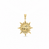 10K Yellow Gold Sun Pendant