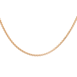 14K  Yellow Gold Round Box Women's Chain 16"