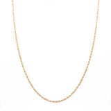 10K  Yellow Gold  Hollow Rope Chain 24"