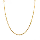 10K  Yellow Gold  Hollow Rope Chain 24"