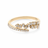 14K Yellow Modern Diamond Fashion  Ring with 0.40Tw Round Diamonds