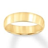 A 6mm Miral Jewelry 14K yellow gold wedding band on a white background.