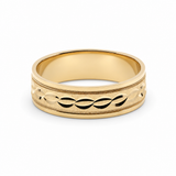 14K Yellow Gold  Satin Wedding Band
