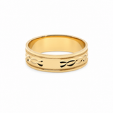 14K Yellow Gold  Satin Wedding Band