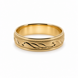 14K Yellow Gold  Satin Wedding Band