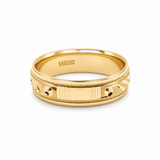 14K Yellow Gold  Satin Wedding Band