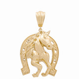 10K Yellow Gold Horse Men's Pendant