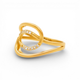 14K Yellow Gold with CZ Fashion Women's Ring