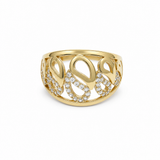 10K Yellow Gold Fashion With CZ Fashion Women's Ring