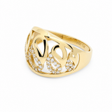 10K Yellow Gold Fashion With CZ Fashion Women's Ring