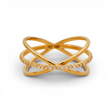 14K Yellow Gold Fashion With Cz Women's Ring