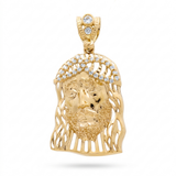 14K Yellow Gold Curb Chain 24" with 10K Jesus Pendant