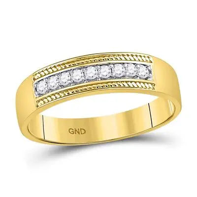 10k Yellow Gold  Classic 3 Pieces Set Ring 0.75 tw Round Diamonds Miral Jewelry