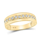 10k Yellow Gold Contemporary Diamond Bridal Set with 0.75Tw Round Diamonds