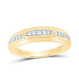 10k Yellow Gold  Square 3 Pieces Set with 0.50tw Round Diamonds