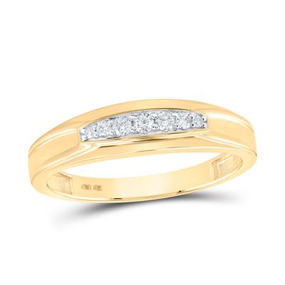 A 1 men's wedding band with round diamonds from Miral Jewelry.
