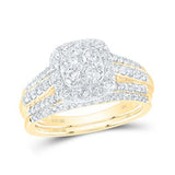 10K Yellow Gold Fashion Diamond Bridal with 1.00Tw  Round Diamonds