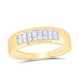 10k Yellow Gold Modern 3 Pieces Set with 1.00Tw Round Diamonds