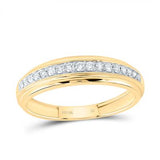 10k Yellow Gold Modern 3 Pieces Set with 0.87Tw Round Diamonds