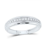10k White Gold  Modern 3 Pieces Set with 0.87tw Round Diamonds