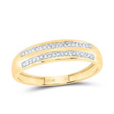 10k Yellow Gold  Contemporary 3 Pieces Set with 0.50tw Round Diamonds