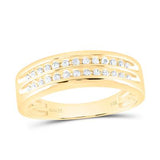 14k Yellow Gold Round 3 Pieces Diamond with 0.75Tw Round Diamonds