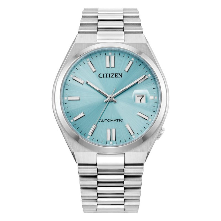 Gt Auto Citizen Watch Silver and Light Blu Face - Miral Jewelry