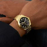 GUESS Mens Gold Tone Multi - function Watch - Miral Jewelry