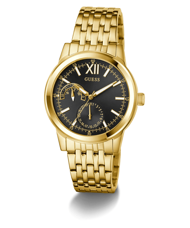 GUESS Mens Gold Tone Multi - function Watch - Miral Jewelry