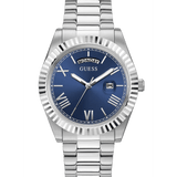 GUESS Mens Silver Tone Day/Date Watch - Miral Jewelry