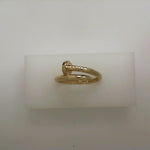 Lady's Yellow 14 Karat Nail Fashion Ring Size 7 Weight: 2.5 - Miral Jewelry