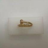 Lady's Yellow 14 Karat Nail Fashion Ring Size 7 Weight: 2.5 - Miral Jewelry