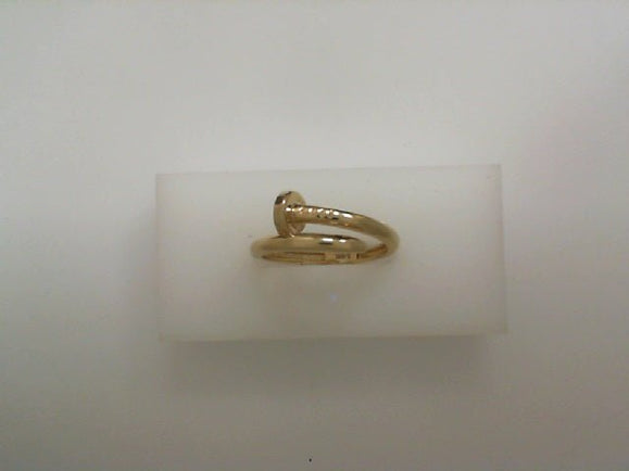 Lady's Yellow 14 Karat Nail Fashion Ring Size 7 Weight: 2.5 - Miral Jewelry