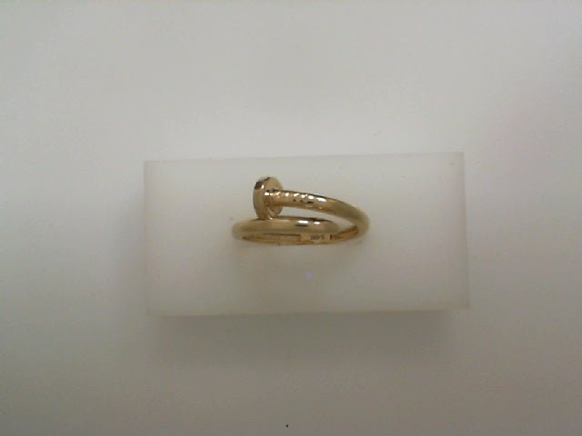Lady's Yellow 14 Karat Nail Fashion Ring Size 7 Weight: 2.5 - Miral Jewelry